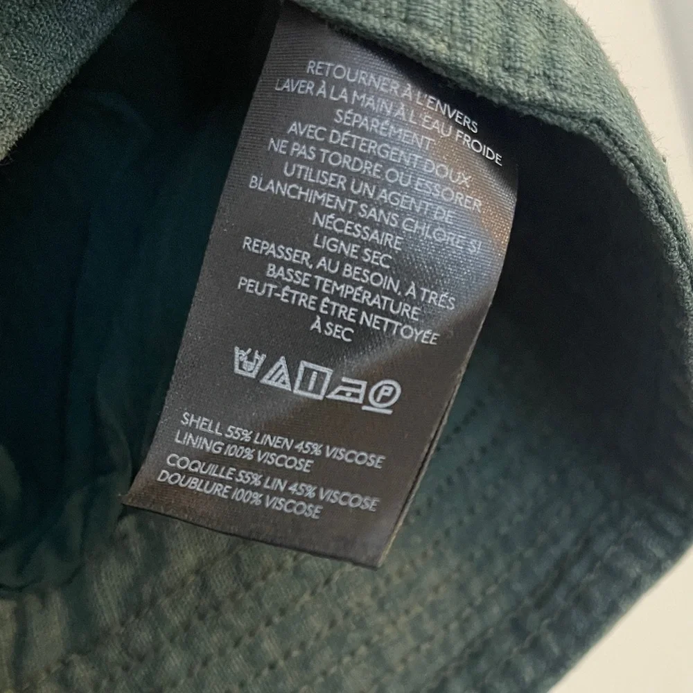 NWOT Free People Billy Saddle Green Bomber Jacket Linen Blend Size XS